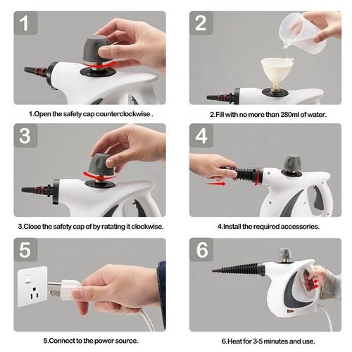 Portable handheld steam cleaner