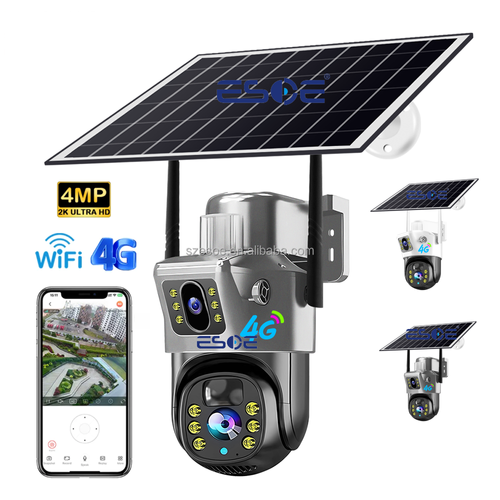 The latest 2025 ESOE V380 Pro dual - lens 4 - megapixel 4K HD outdoor solar - powered surveillance camera.