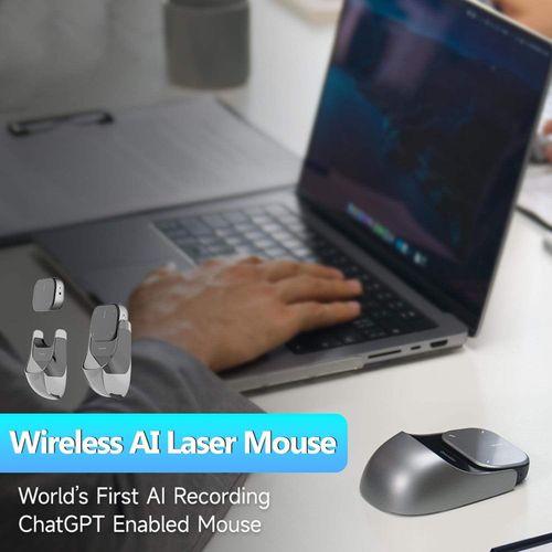 Cheerdots2 ChatGPT Wireless Mouse 2 in 1 Detachable Air Mouse Presenter Presentation Pointers Remote with Laser