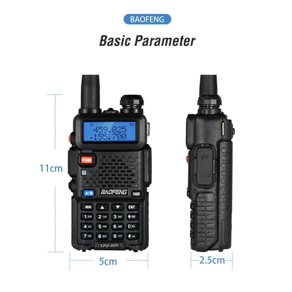 2025 Baofeng UV-5R dual-band walkie-talkie