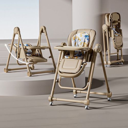 Multifunctional baby high chair with adjustable height