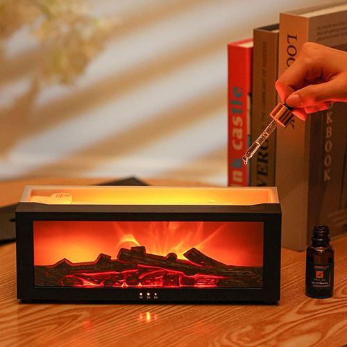 New flame aromatherapy seven-color fireplace aroma diffuser with a home remote control function