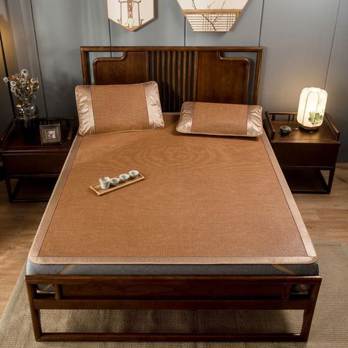 Pure Bamboo Fiber Bed Sheets Home Bed Linen Mat Three-Piece Set Heat Cooling Bamboo Mat