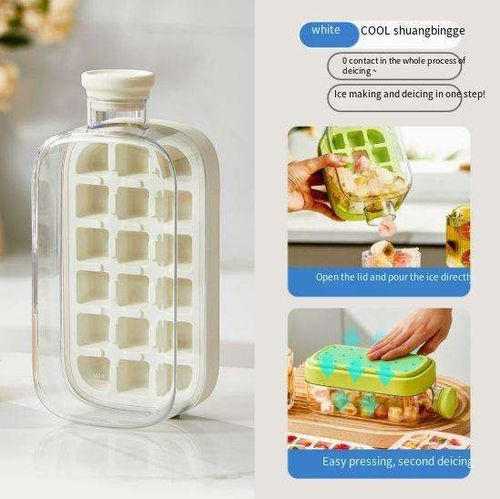 Press-type Household Plastic Ice Cube Mold Water Bottle