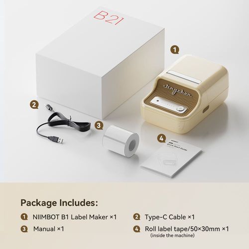 NiiMbot B21 No Ink Android&IOS Label Maker Printer Thermal bluetooth Thermal Printer