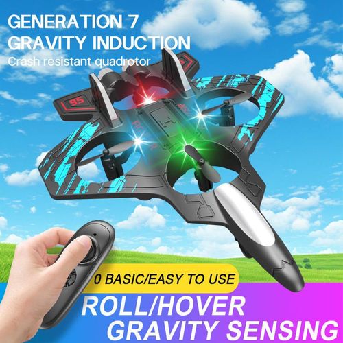 Rc Glider Flying Toy With Light Jet Airplane 2.4G EPP Stunt Remote Control Foam Fighter Plane Toys