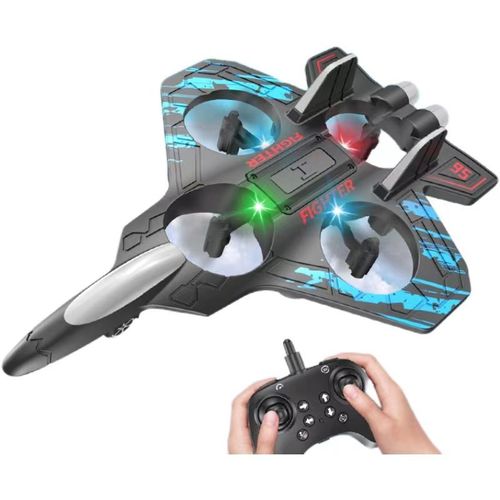 Rc Glider Flying Toy With Light Jet Airplane 2.4G EPP Stunt Remote Control Foam Fighter Plane Toys