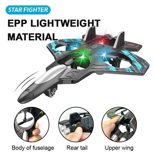 Rc Glider Flying Toy With Light Jet Airplane 2.4G EPP Stunt Remote Control Foam Fighter Plane Toys