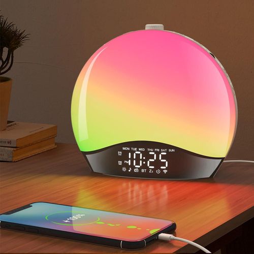 Smart Bluetooth music wake-up light sunrise alarm clock