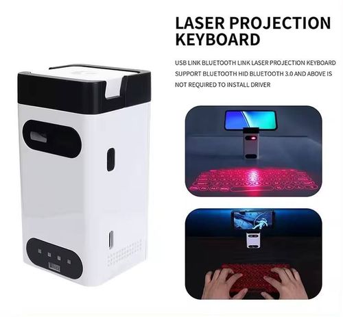 Portable wireless laser projection mini keyboard