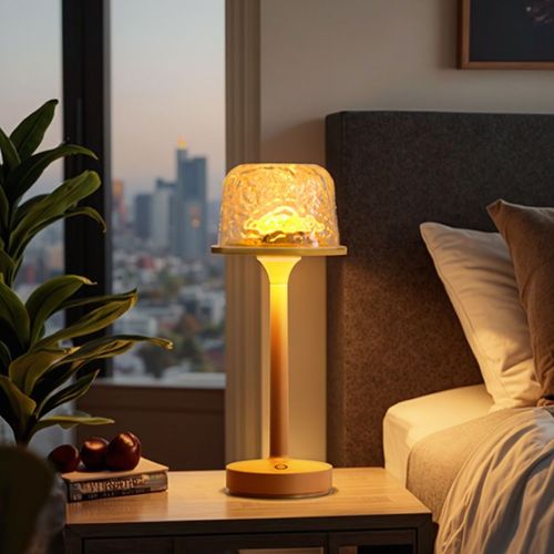 Chunyan brand high-foot modern design smart home LED table lamp (with remote control function, water ripple night light)