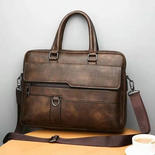 2024 Men's High-end Atmosphere Leather Briefcase Computer Bag