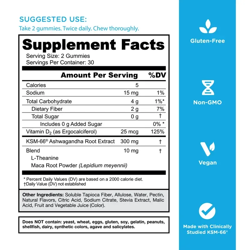 Zero Sugar Best Seller Trio - World's First 3-in-1 Pre, Post, Probiotic, Apple Cider Vinegar with Vitamin B12 and Probiotics To Address Bloating, Ashwagandha & L-Theanine, Vitamin D gummies. Gluten-Free, Vegan, Non-GMO & Gelatin-Free