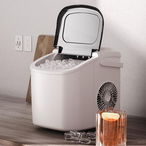 Transparent Lid with Handle Cube Ice Machine Portable Ice Ball Maker 15kg24h Countertop Ice Machine