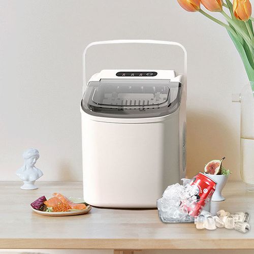 Transparent Lid with Handle Cube Ice Machine Portable Ice Ball Maker 15kg24h Countertop Ice Machine