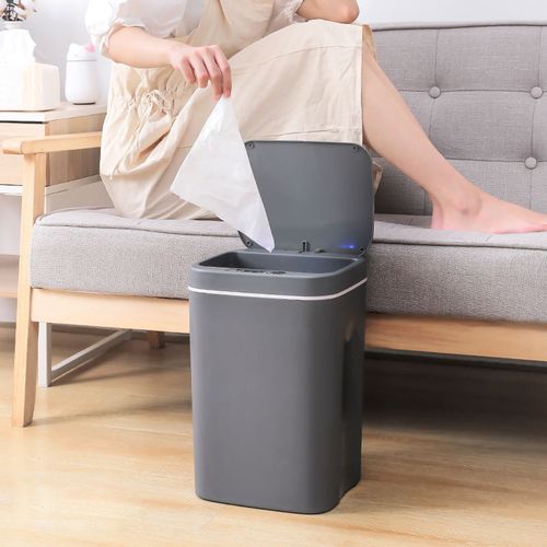Modern Intelligent 14L Automatic Sensor Plastic Trash Can Waterproof Waste Bins Lid Smart Electronic Kitchen CE Approved