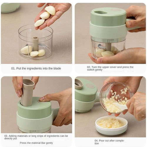 Wireless Electric Vegetable Cutter Portable Rechargeable Food Processor Chopper Machine for Pepper Garlic Onion