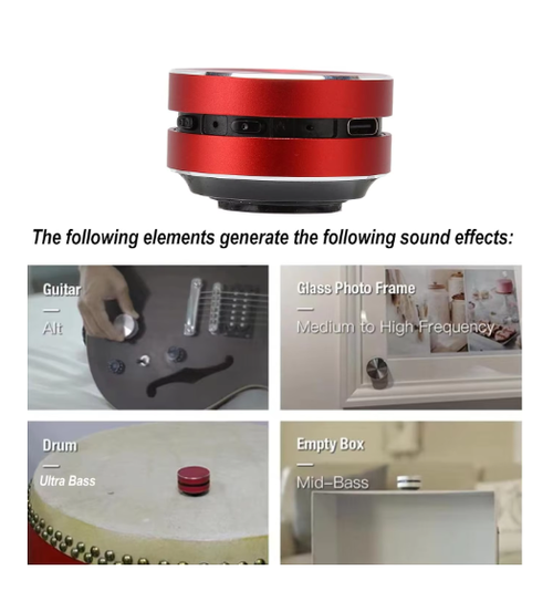 C801 Bone Conduction BT Vibration Stereo Audio Digital Wireless Portable TWS Sound Box Turns Anything to Speaker Custom LOGO