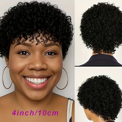4-inch wavy curly hair