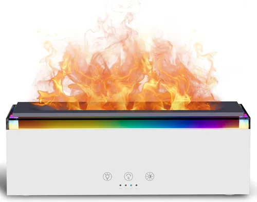 2025 Luxury Fragrance Machine Flame Diffuser Humidifier Flame Home Fragrance Diffuser Electric Air Scent Aroma Diffuser 200ML🔥+ Free a bottle of rose essential oil