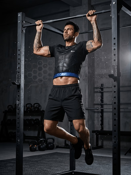 Men Sweat Sauna T-shirt Waist Trainer Suit Body Shapers Shapewear Corset Underwear Belly Control Fitness Fat Burn Tops