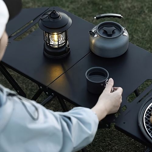 🏕️Folding camping table with storage bag 🌿iron picnic table for camping beach hiking 🥾