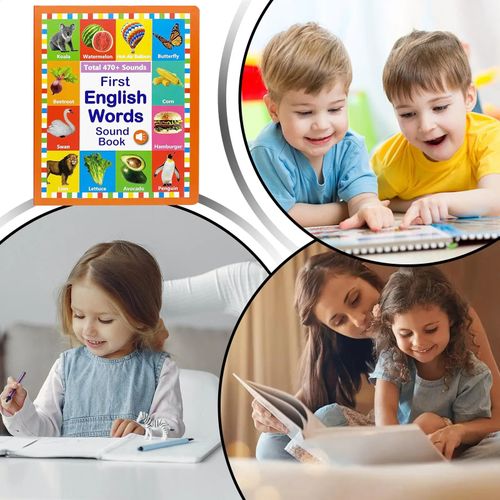 English Words Book Kids English Words Book With Sound Educational Vocabulary Studying Companion For Home 2-6 Years Old Girls