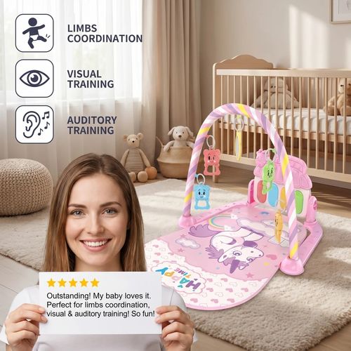 🎵3-in-1 Musical Interactive Piano Pedal🎈 Exercise, Crawling Play Mat🎗️