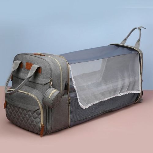 🎀Extra‑Large Capacity Foldable 3‑in‑1 Diaper Bag   MaternityBaby Bag  ✨with USB Charging Port 👶💖
