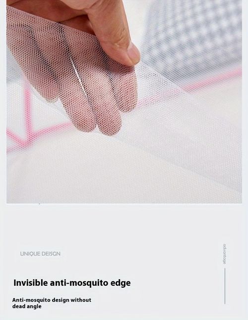 🦟 Folding Mosquito Net, Blue & Pink Polyester Mesh ✨ Quick Installation, No Assembly Required 🎒 Lightweight & Portable 🏡 Ideal Choice for Home Use with Elegant Minimalist Design