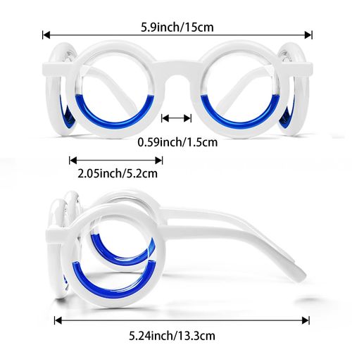 Anti Vertigo Glasses Motion Sickness Glasses,Relieve Carsickness Seasickness Glasses,No Lens Liquid Glasses for Adults or Kids