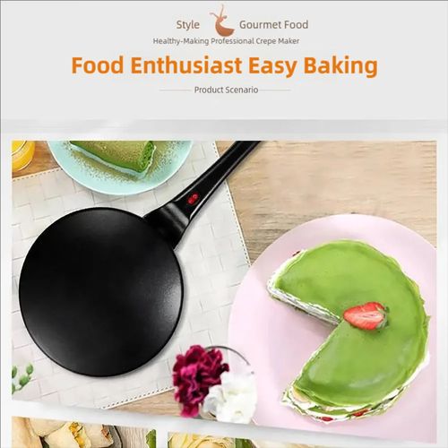 TINSOL Electric waffle maker, cake maker, breakfast pizza baking machine, pancake griddle, non-stick pan, spring roll frying pan