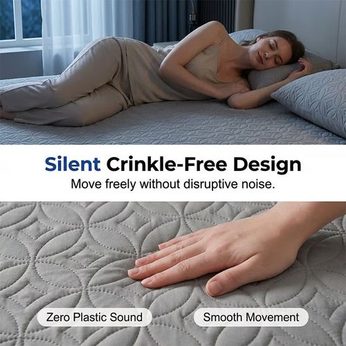 🛏️Quilted Waterproof Mattress Protector – Blocks spills & stains, keeps your mattress fresh. Deep pocket, no shifting. Sleep soundly! 😴✨