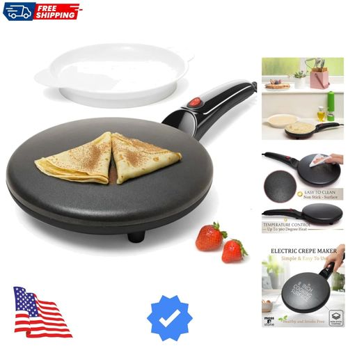 TINSOL Electric waffle maker, cake maker, breakfast pizza baking machine, pancake griddle, non-stick pan, spring roll frying pan