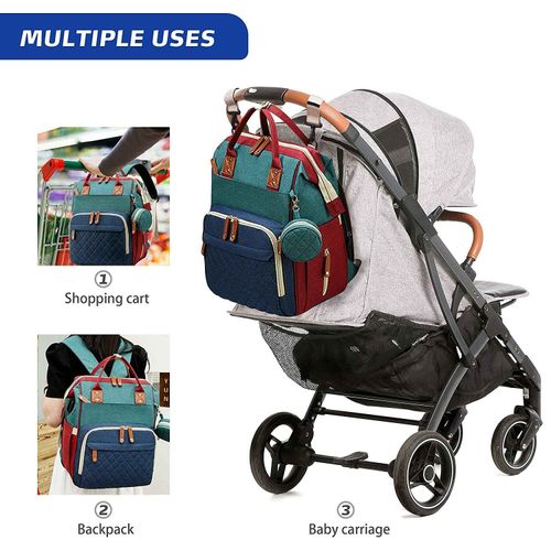 🎀Extra‑Large Capacity Foldable 3‑in‑1 Diaper Bag   MaternityBaby Bag  ✨with USB Charging Port 👶💖