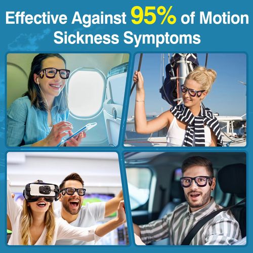 Anti-Motion Sickness Glasses   Ultra-Light Ergonomic Design for Cars Travel Cruises   Portable Nausea Relief