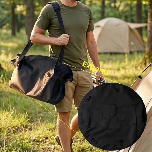 🎒Large-capacity shopping bag, travel🏕️, fitness🏃, camping storage shoulder crossbody bag. Stylish and portable✨, fits various scenarios, easy to carry outdoors.
