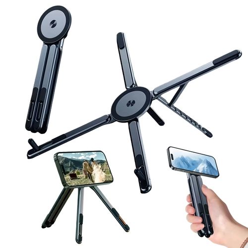 New Magnetic Aluminum Alloy Flat Panel Bracket, Portable Multi-Function Flat Panel Phone Notebook Universal Phone Bracket