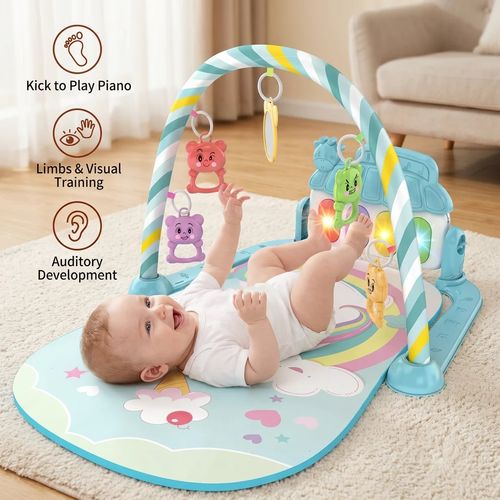 🎵3-in-1 Musical Interactive Piano Pedal🎈 Exercise, Crawling Play Mat🎗️