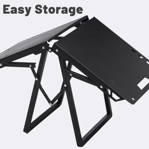 🏕️Folding camping table with storage bag 🌿iron picnic table for camping beach hiking 🥾