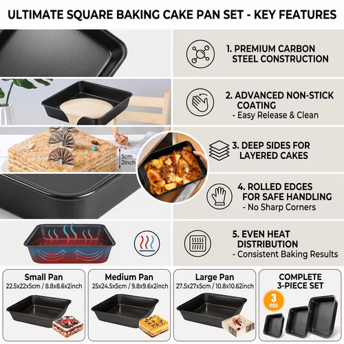 Carbon Steel Nonstick Roasting Pan Rectangular Baking Tray Loaf Toast Bread Cake Bakeware DIY Pastry Pan Dish Kitchen Utensils