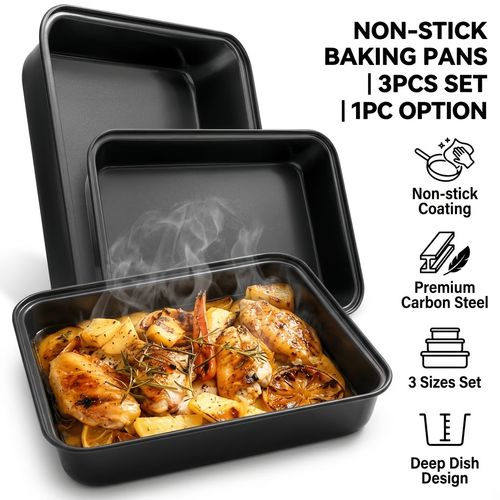 Carbon Steel Nonstick Roasting Pan Rectangular Baking Tray Loaf Toast Bread Cake Bakeware DIY Pastry Pan Dish Kitchen Utensils