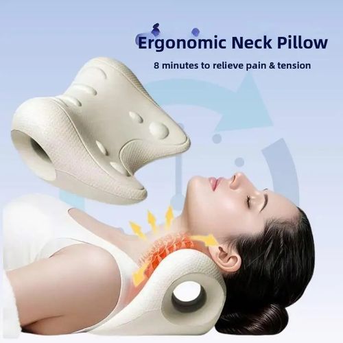 Cervical Massage Pillow U-Shaped Contour Fatigue Relaxation Neck Shoulder Relaxer Multi-Purpose Use Acupressure Desig Pillow