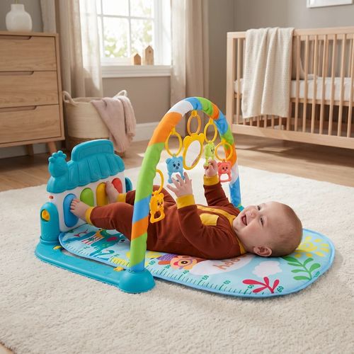 🎵3-in-1 Musical Interactive Piano Pedal🎈 Exercise, Crawling Play Mat🎗️