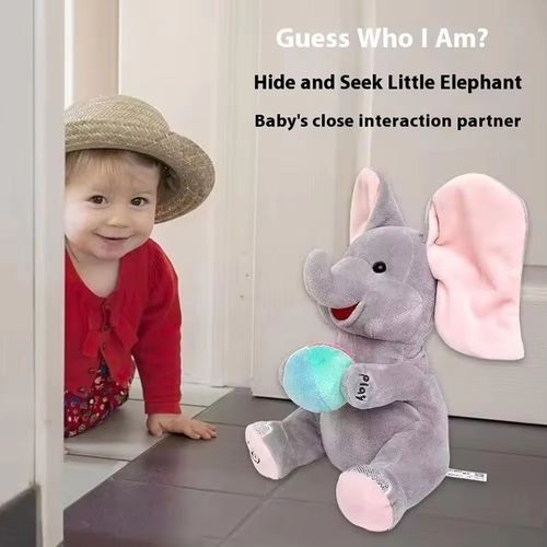 Singing Plush Elephant Toy With Lovely Sounds And Songs Moveable Ear Kids Interactive Roleplay Cuddle Doll Comfort Toy A2UB