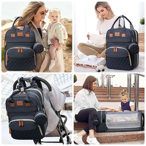 🎀Extra‑Large Capacity Foldable 3‑in‑1 Diaper Bag   MaternityBaby Bag  ✨with USB Charging Port 👶💖