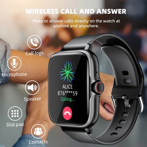 1.83'' Waterproof Smart Watch with Message Answer Call Sleep Monitoring Sports Pedometer Information Alerts For iPhone Android