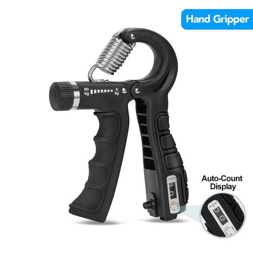 5-60Kg Adjustable Grip Strength Trainer with Finger Exerciser Hand Grip Strengthener for Muscle Building and Injury Recover