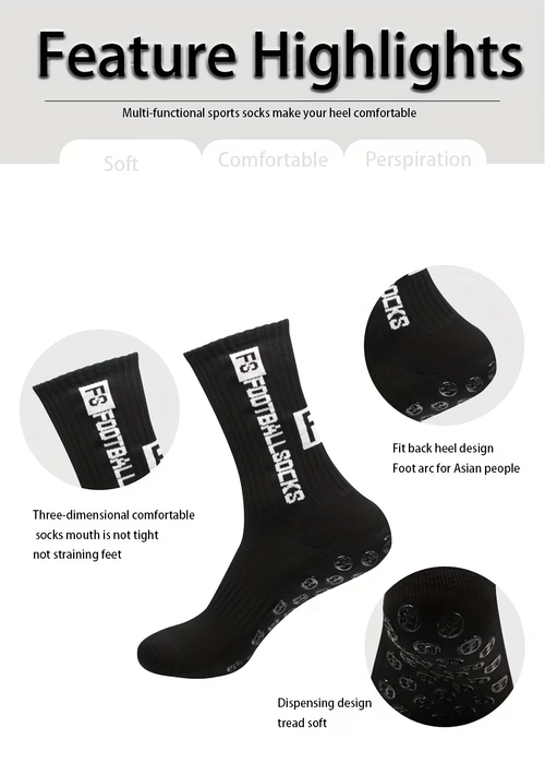 6Piece Set Soccer Basketball Sports Headband  Wristband Breathable Towel Bandage  Compression Socks Leg Sleeves and Soccer Bag.