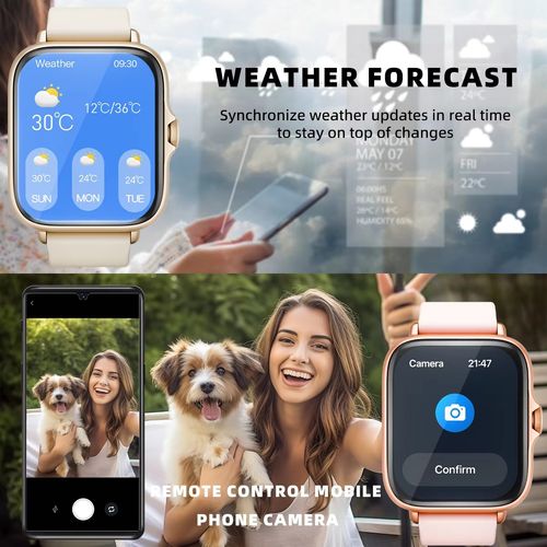 1.83'' Waterproof Smart Watch with Message Answer Call Sleep Monitoring Sports Pedometer Information Alerts For iPhone Android